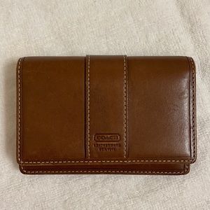 Brown Leather Coach Card Wallet